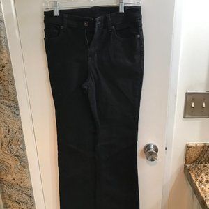 llbean jet black modern bootcut jeans